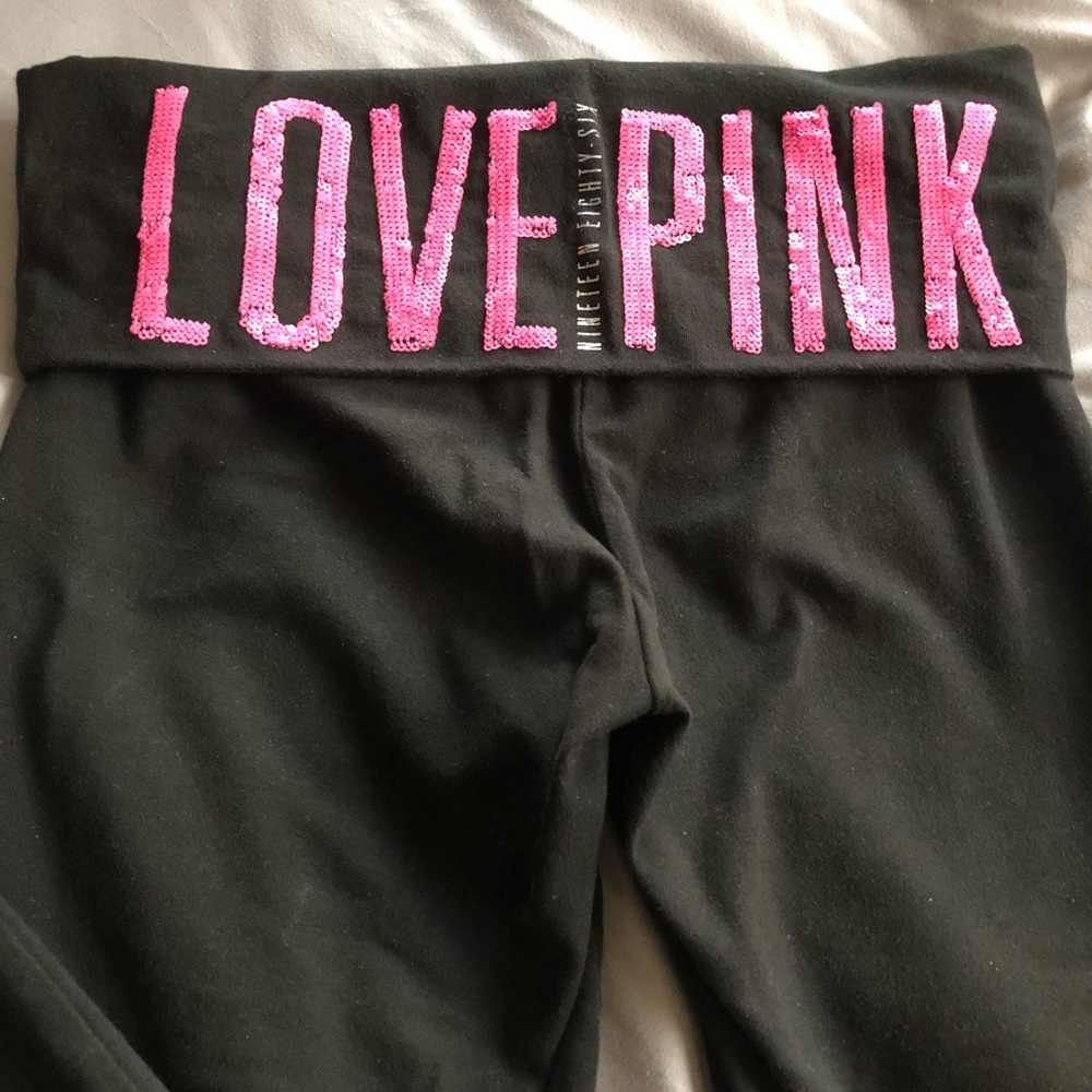 VS Pink fold over leggings